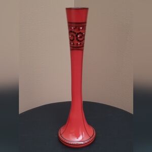 Elegant Red Ceramic Vase